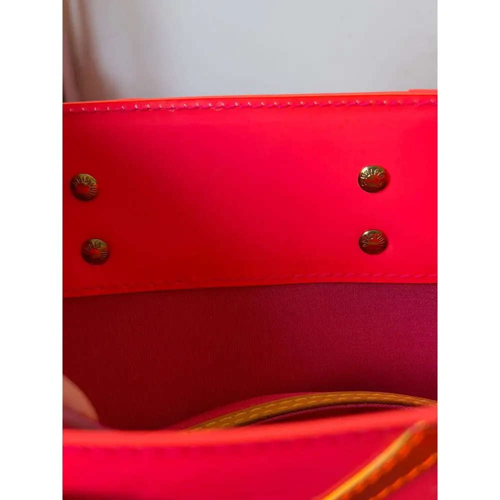 Louis Vuitton Robert Wilson Monogrm Vernis Fluo Reade PM Tote Pink Orange RARE - Picture 15 of 15